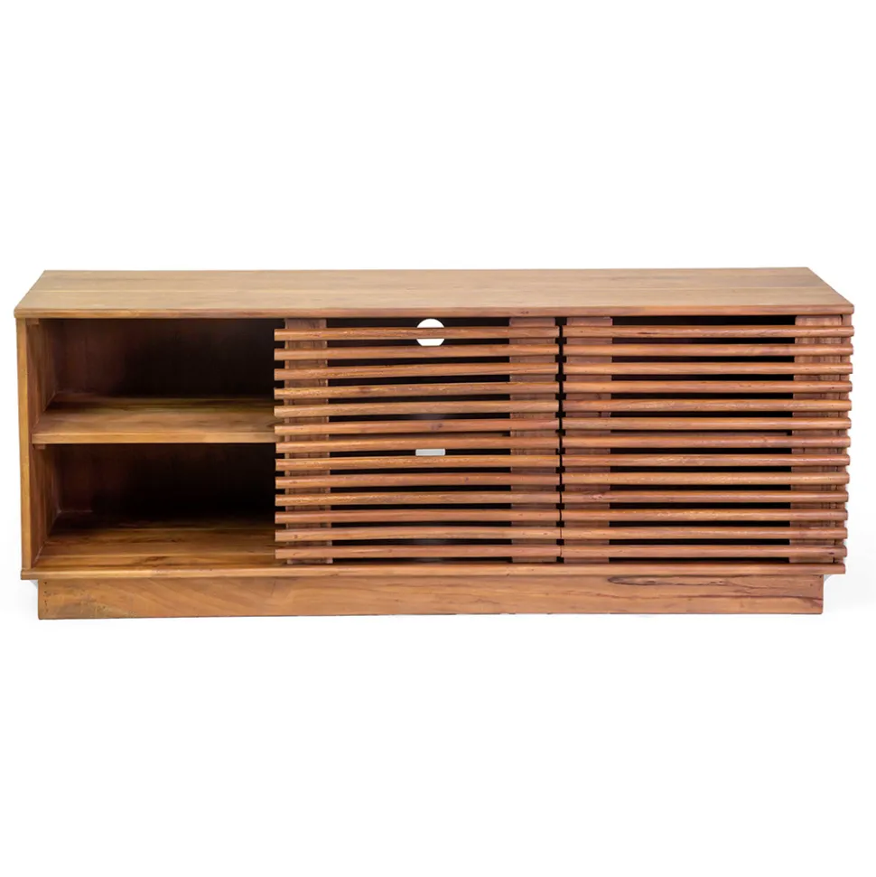 Mobile Porta Tv da Soggiorno Realizzata in Legno di Acacia - Vortice