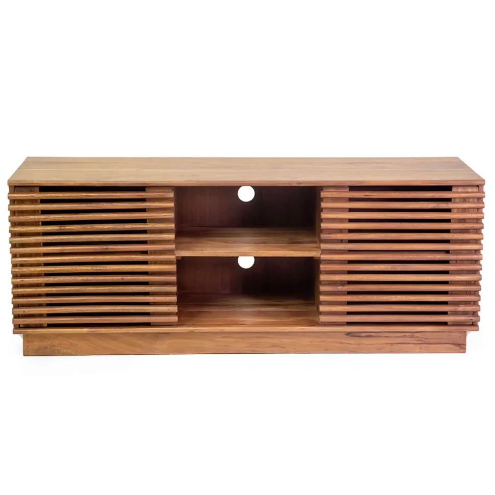 Mobile Porta Tv da Soggiorno Realizzata in Legno di Acacia - Vortice