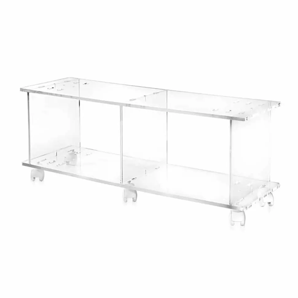 Mobile porta tv design moderno in plexiglass trasparente Mago