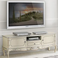Mobile Porta Tv in Legno con Gambe Stile Classico Made in Italy - Chantilly