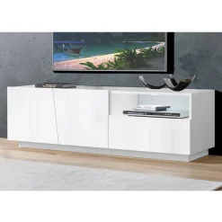 Mobile Porta Tv in Legno Design 2 Ante 1 Cassetto e Vano a Giorno - Joris