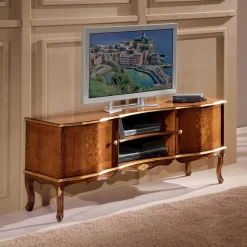Mobile Porta Tv in Legno di Noce Stile Classico Made in Italy - Prince