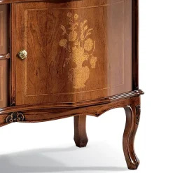 Mobile Porta Tv in Legno di Noce Stile Classico Made in Italy - Elegant