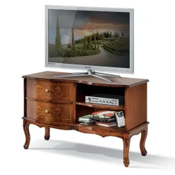Mobile Porta Tv in Legno di Noce Stile Classico Made in Italy - Elegant