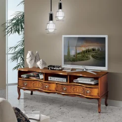 Mobile Porta Tv Legno Classico con Vani e Cassetti Made in Italy - Prince