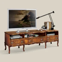 Mobile Porta Tv Legno Classico con Vani e Cassetti Made in Italy - Prince