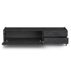 Mobile Porta Tv Rivestito in Melaminico Finitura Marmo Made in Italy - Zinco