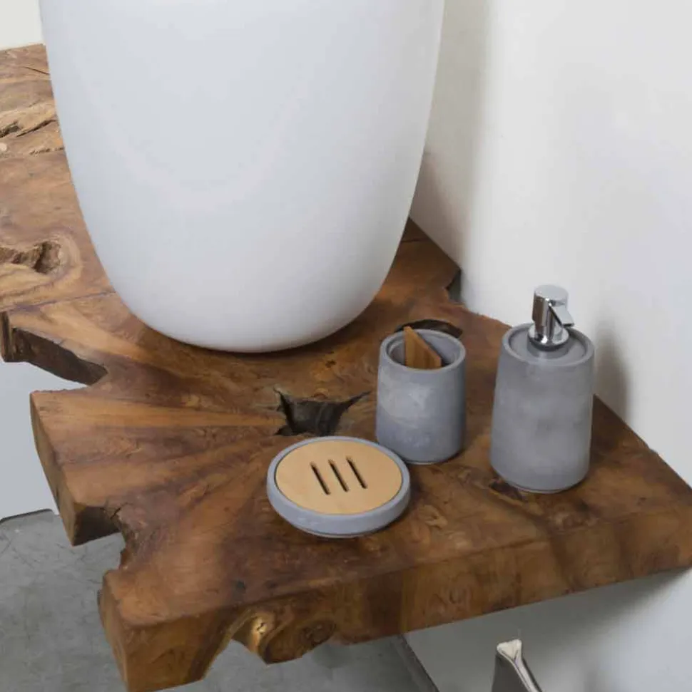 Mobile Top Bagno a Sospensione in Legno Teak Massello - Forest