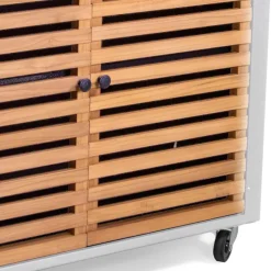 Mobiletto da Giardino Realizzato in Alluminio e Teak del Brasile - Diario