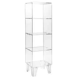 Mobile Vetrina Plexiglass Trasparente Design Italiano 4 Ripiani - Raganella
