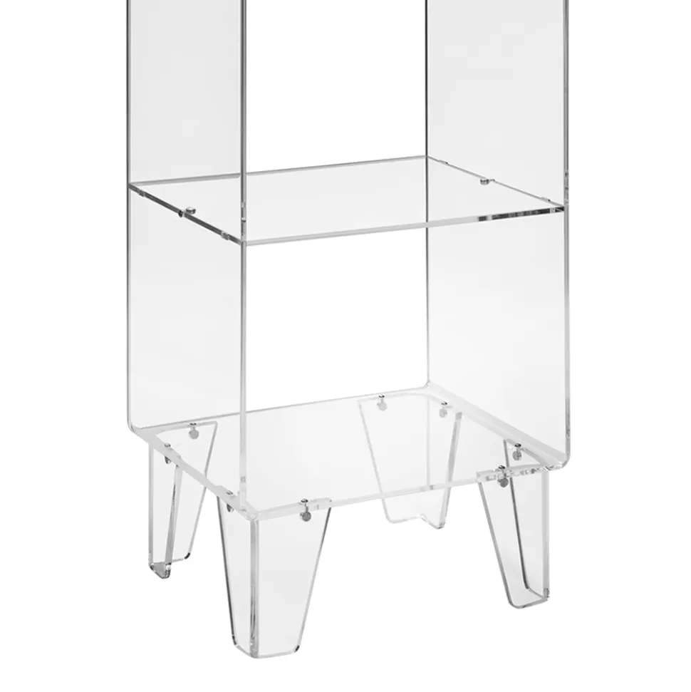 Mobile Vetrina Plexiglass Trasparente Design Italiano 4 Ripiani - Raganella