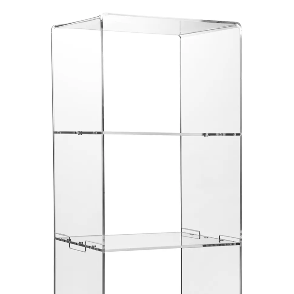 Mobile Vetrina Plexiglass Trasparente Design Italiano 4 Ripiani - Raganella