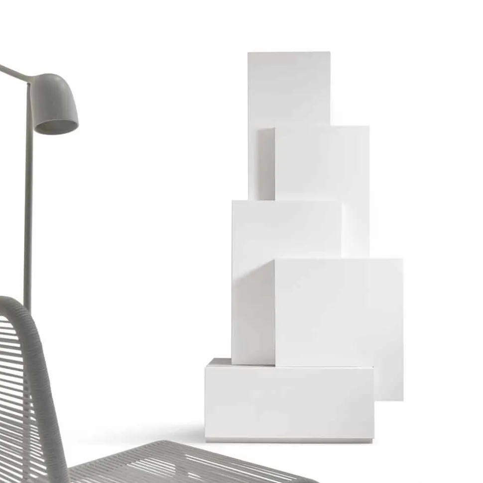 Mobile zona giorno a torre design MDF Tetris made in Italy