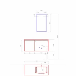 Mobili d’Arredo Sospesi di Design, Composizione Moderna da Bagno - Callisi9