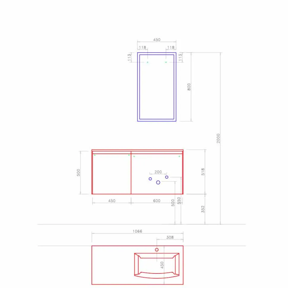 Mobili d’Arredo Sospesi di Design, Composizione Moderna da Bagno - Callisi9