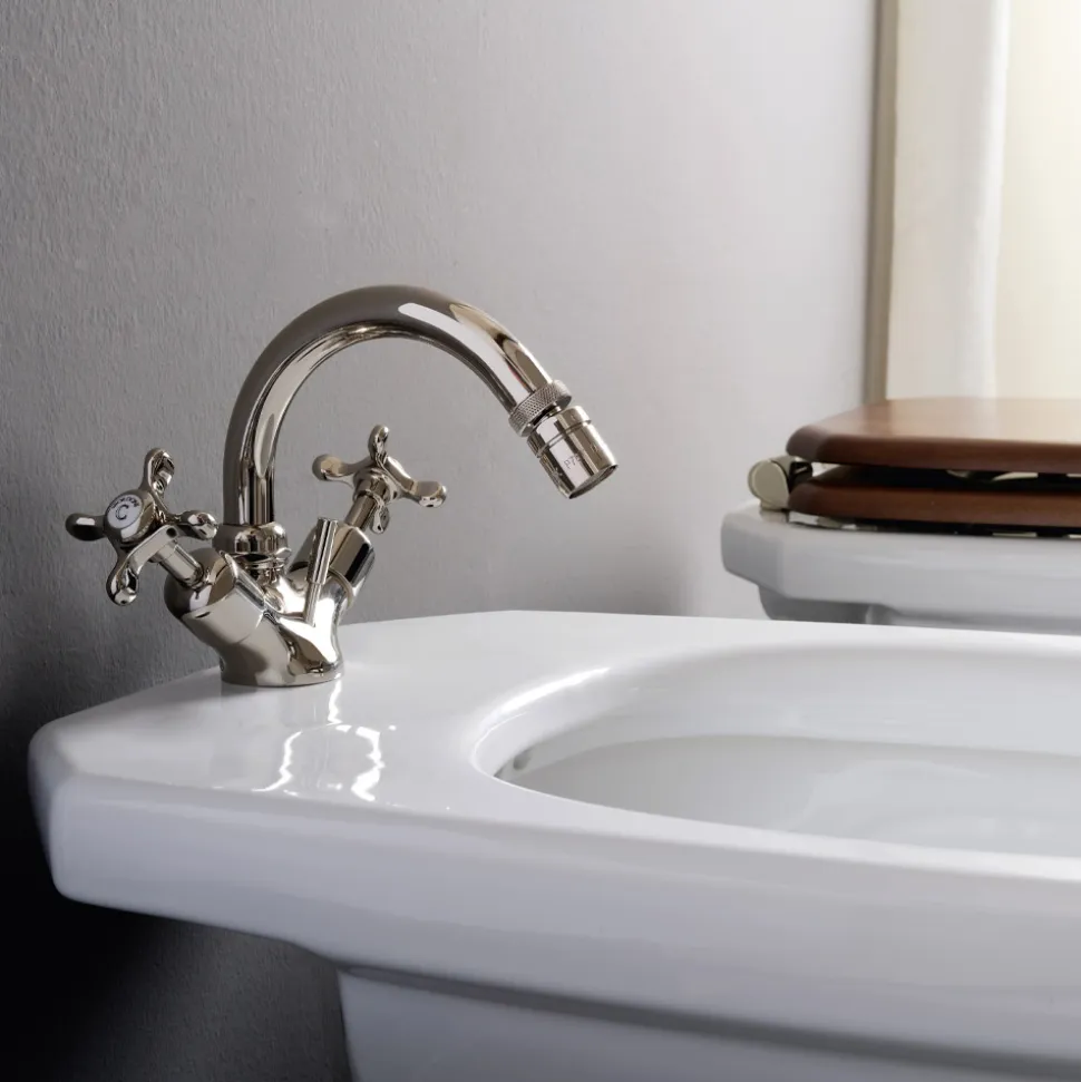 Monoforo Bidet in Ottone Pesante con Scarico Made in Italy -Polignano
