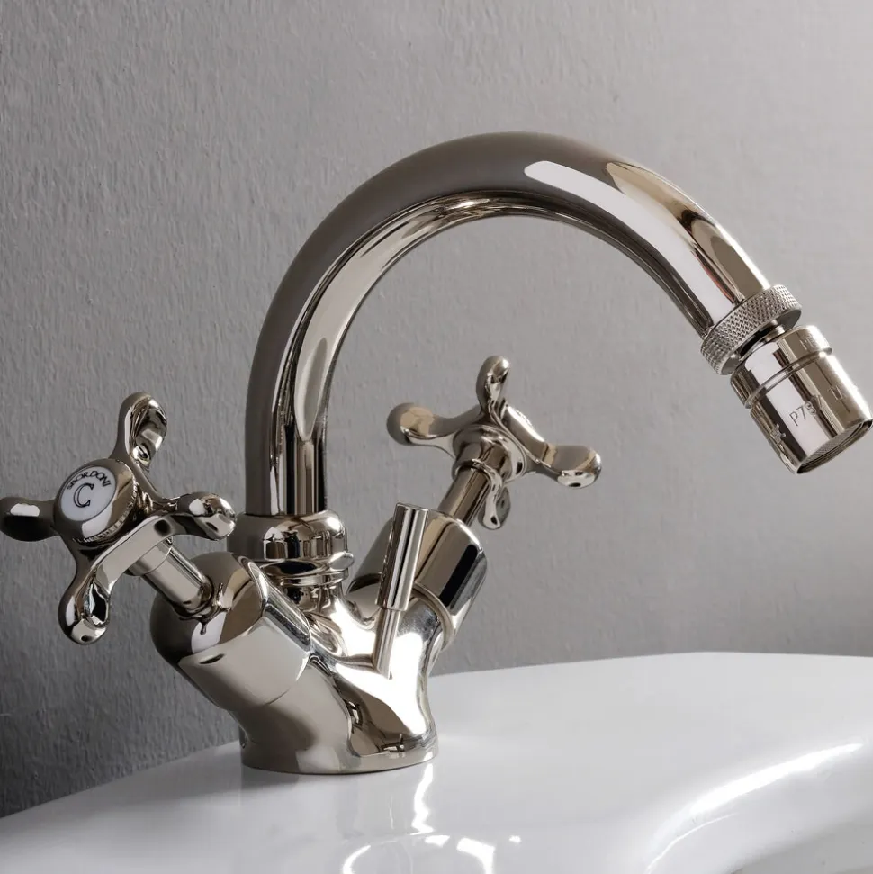 Monoforo Bidet in Ottone Pesante con Scarico Made in Italy -Polignano
