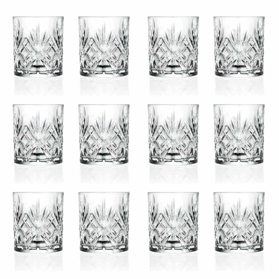 Old Fashioned Bicchieri Tumbler Basso da Cocktail 12 Pezzi Cristallo - Cantabile