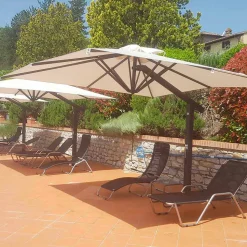 Ombrellone a Braccio da Giardino 350x350 cm Professionale in Alluminio - Lapillo
