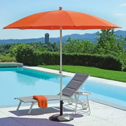 Ombrellone da Esterno in Tessuto con Struttura in Alluminio Design - Leroy