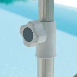 Ombrellone da Giardino con Struttura in Alluminio Rigato Anodizzato - Laila