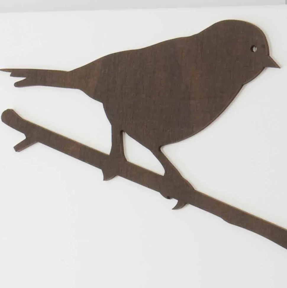 Orologio a Muro Bianco con Decori di Animali in Legno Design Moderno - Suspense