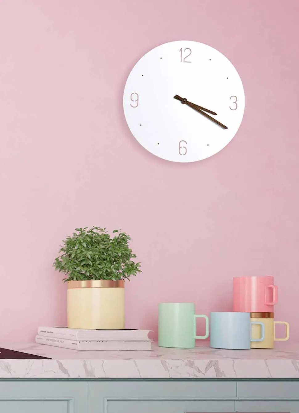 Orologio a Muro Classico Design in Legno Tondo Bianco Taglio a Laser - Gioviale