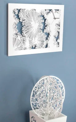 Orologio a Muro Design in Legno Bianco o Tortora Rettangolare - Artificio