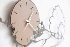 Orologio a Parete con Paesaggio in Ferro Nero o Fango Made in Italy – Paesello