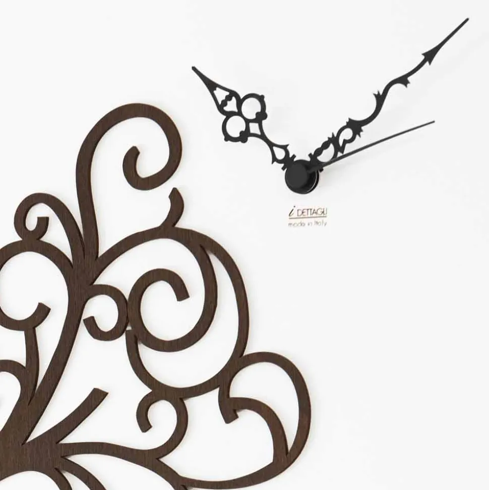 Orologio a Parete Design in Legno Quadrato Bianco con Albero - Alberoeden