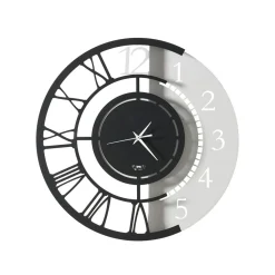 Orologio a Parete in Ferro Design Tondo Moderno Doppia Numerazione - Kassio