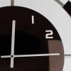 Orologio a Parete in Legno Bianco e Decori Bronzo di Design Moderno - Mavia