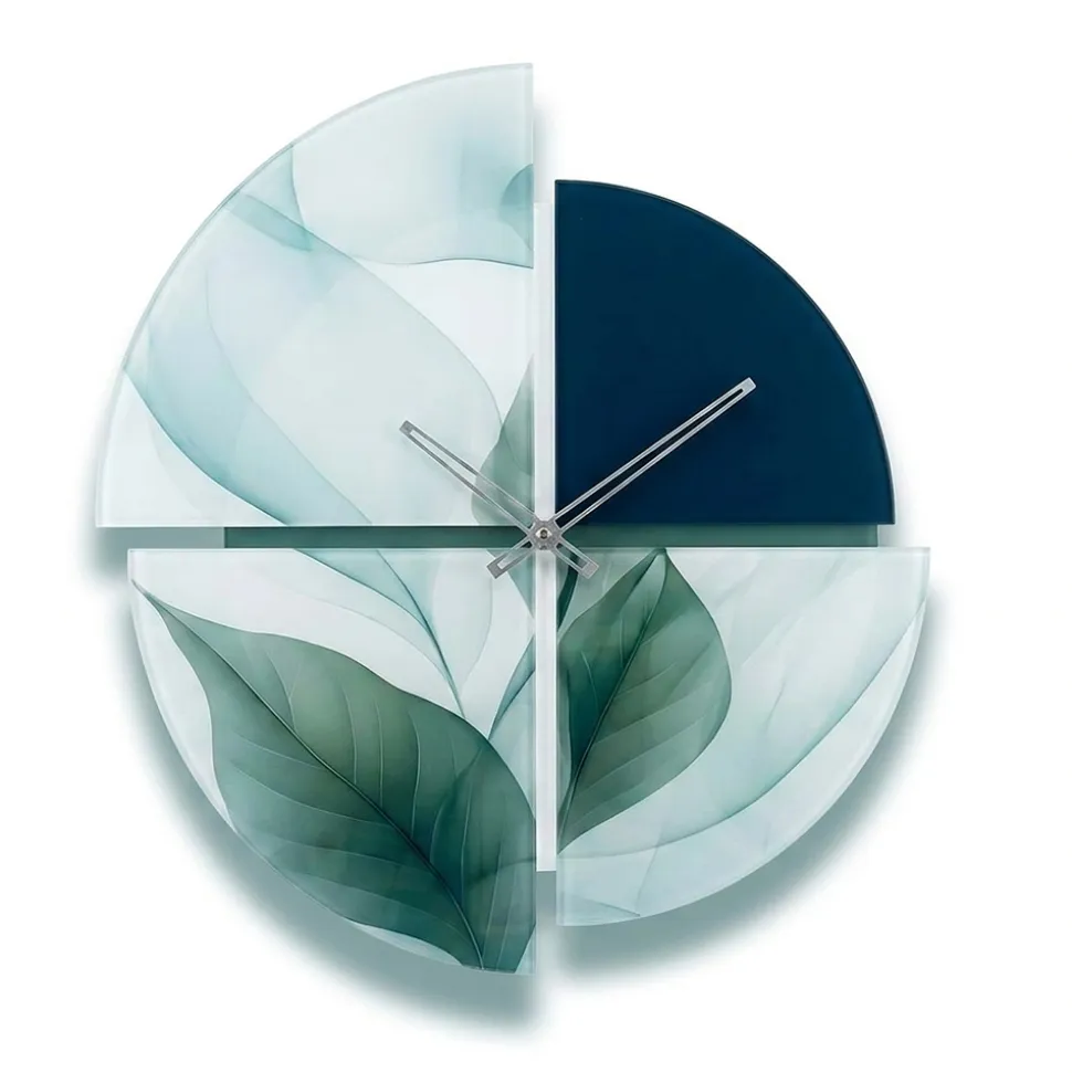 Orologio da Muro 60 cm in Metacrilato Stampato e Forme Geometriche Made in Italy - Lumea