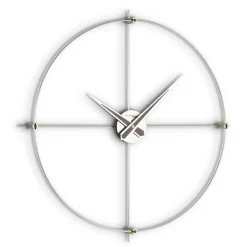 Orologio da Muro in Acciaio Satinato con Dettagli Cromatici Made in Italy - Lucky