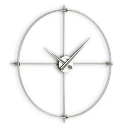 Orologio da Muro in Acciaio Satinato con Dettagli Cromatici Made in Italy - Lucky