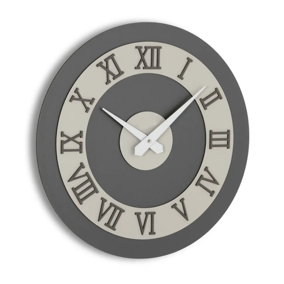 Orologio da Muro in MDF e Numeri Romani in Rilievo in Lino - Cronoforma