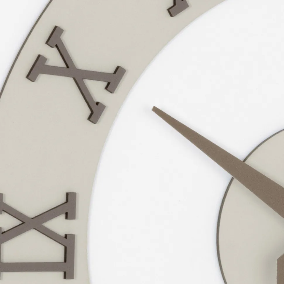 Orologio da Muro in MDF e Numeri Romani in Rilievo in Lino - Cronoforma