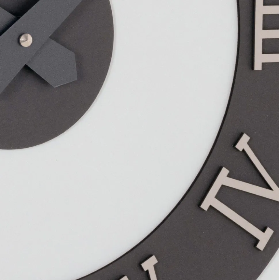 Orologio da Muro in MDF e Numeri Romani in Rilievo in Lino - Cronoforma