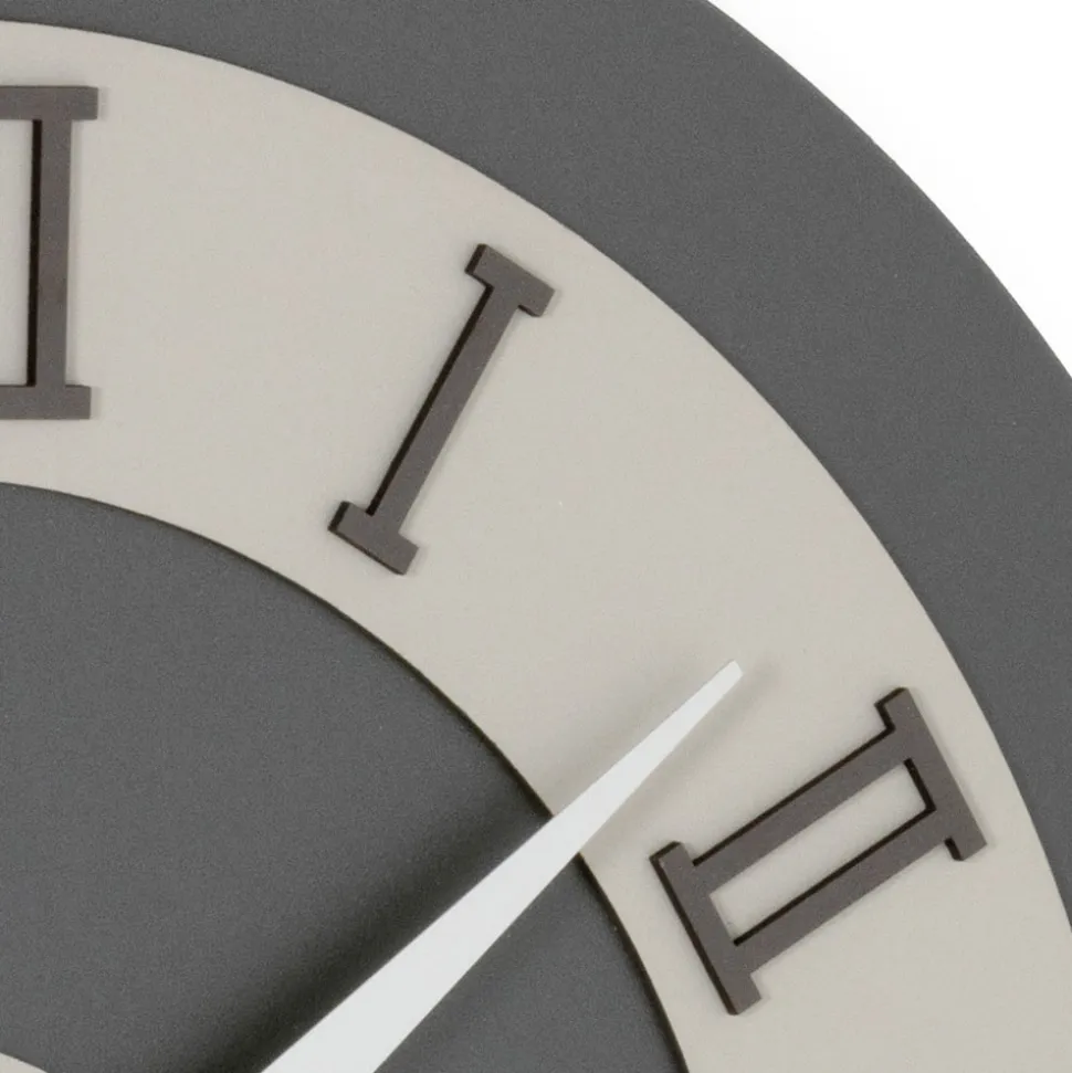 Orologio da Muro in MDF e Numeri Romani in Rilievo in Lino - Cronoforma
