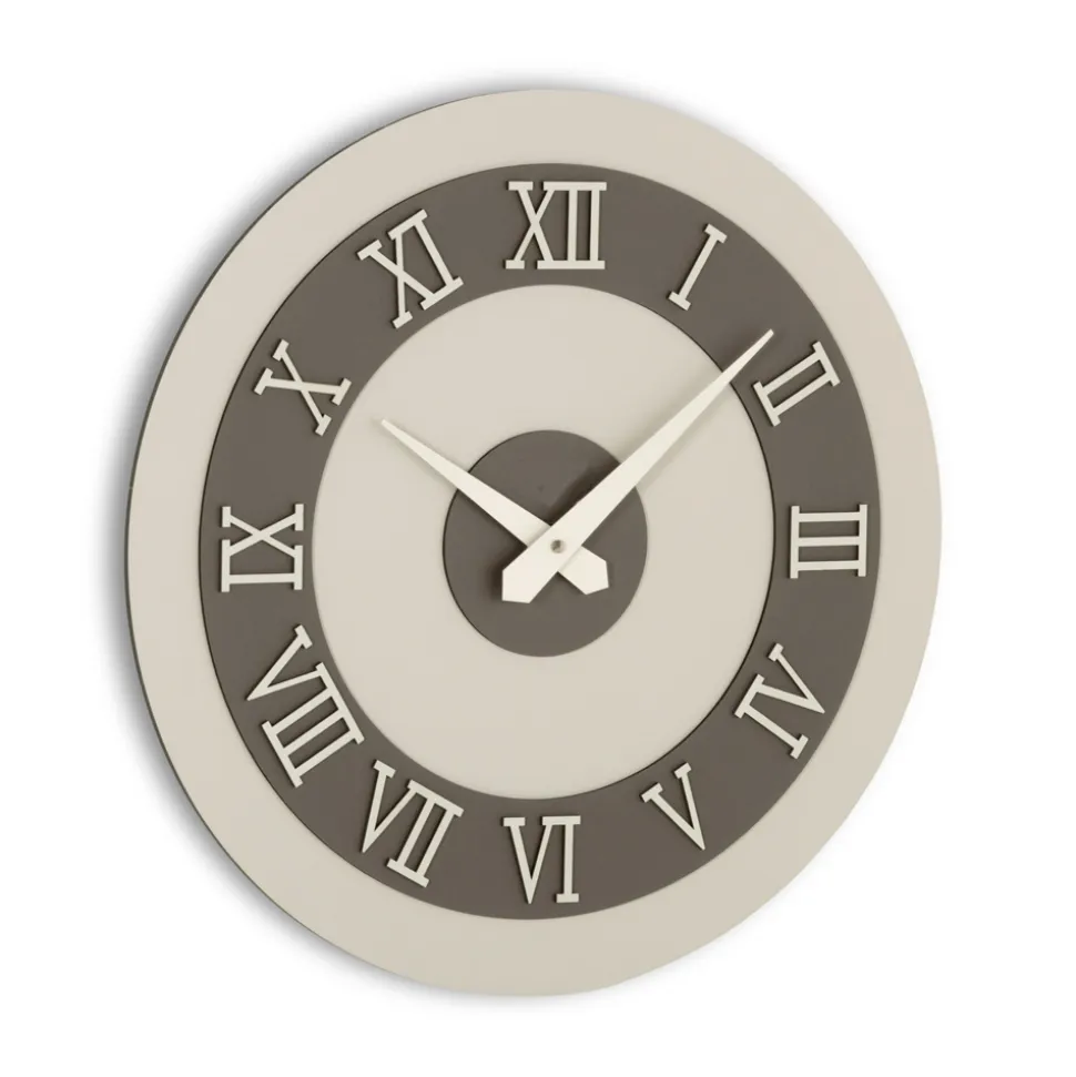 Orologio da Muro in MDF e Numeri Romani in Rilievo in Lino - Cronoforma