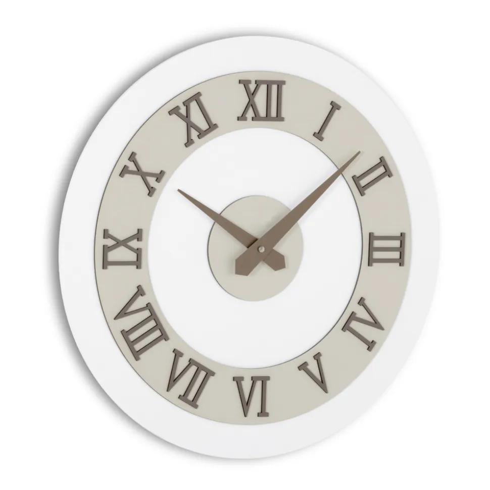 Orologio da Muro in MDF e Numeri Romani in Rilievo in Lino - Cronoforma