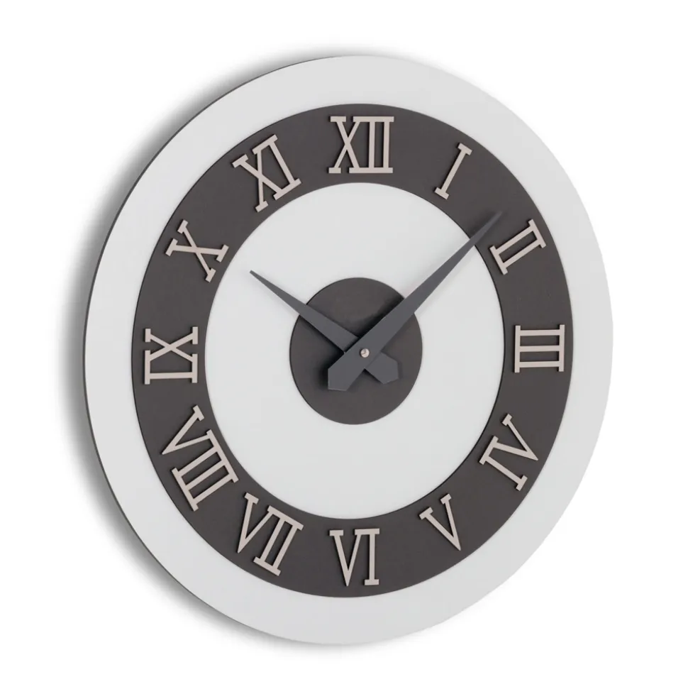 Orologio da Muro in MDF e Numeri Romani in Rilievo in Lino - Cronoforma