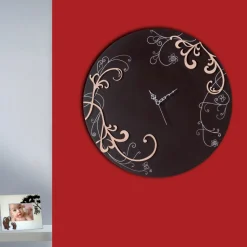 Orologio da Muro Moderno e Rotondo in Legno con Decori di Design - Season