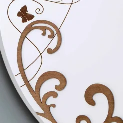Orologio da Muro Moderno e Rotondo in Legno con Decori di Design - Season