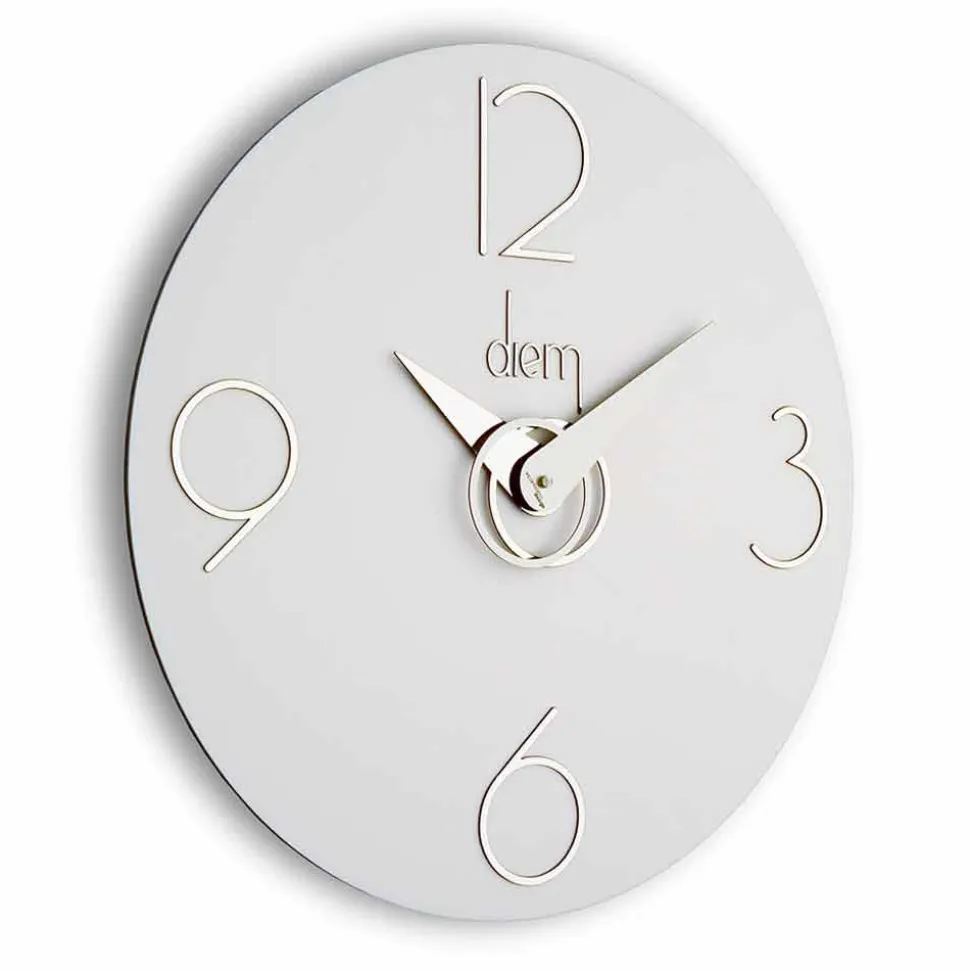 Orologio da muro moderno modello X3, disponibile in bianco, grigio o nero