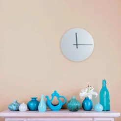 Orologio da Muro Rotondo di Design Moderno Grigio e Blu Made in Italy - Umbriel