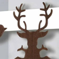 Orologio da Parete Design Moderno in Legno Scuro e Bianco Decorato - Fiaba