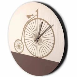 Orologio da Parete di Design in Legno Tondo in 2 Finiture, Made in Italy - Byko