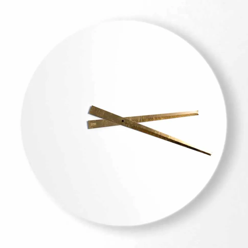 Orologio da Parete Grande Colorato Design Moderno in Legno Rotondo - Dione