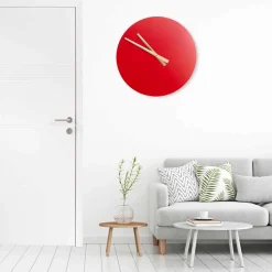 Orologio da Parete Grande Colorato Design Moderno in Legno Rotondo - Dione